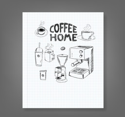 coffee collection book - hand drawn illustration