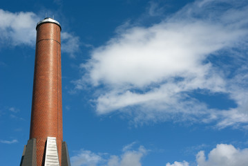 fireplace chimney brick blue sky