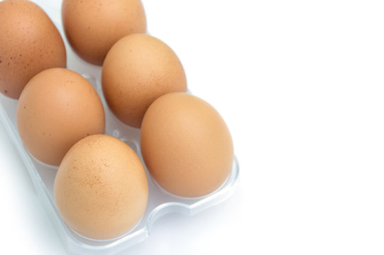 Egg packaging on isolate background