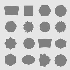 Set of black shield retro vintage badges and labels