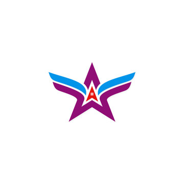 triangle abstract star house logo