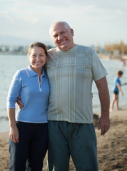 Senior couple on  beach