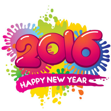 2016 New Year vector card