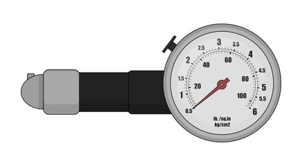 Tire pressure gauge. Color