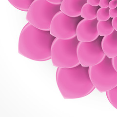 Greeting card or background with pink flower