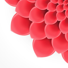 Greeting card or background with red flower