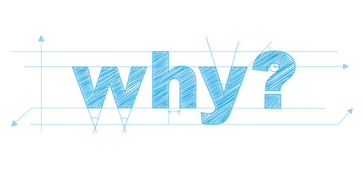 "WHY?" Vector Overlapping Letters Icon