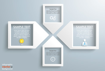 Paper Arrow Frames Solution Businessman Infographic