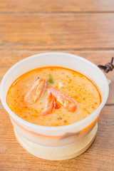 Spicy shrimp soup thai traditional cuisine