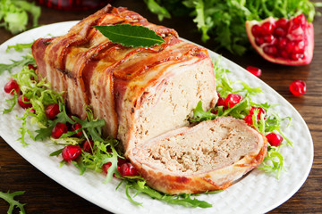 Terrine of meat and chicken liver.