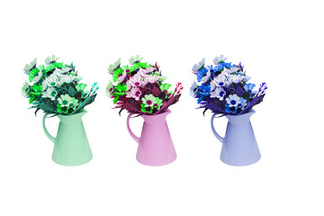 Obraz premium Isolated decorated artificial flowers