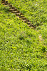 Steintreppe im Grünen