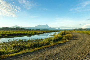 Naklejka premium Mountain Kinabalu, Borneo Island