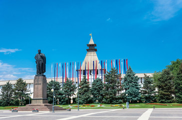 Monument V.I. Lenin in Astrakhan.