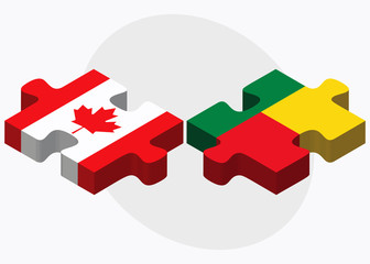 Canada and Benin Flags
