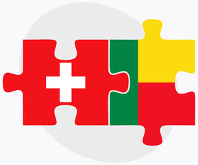 Switzerland and Benin Flags