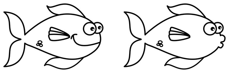 fish swimming for coloring