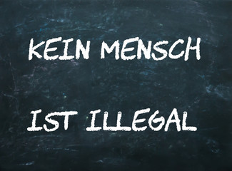 Kein Mensch ist illegal - Chalkboard