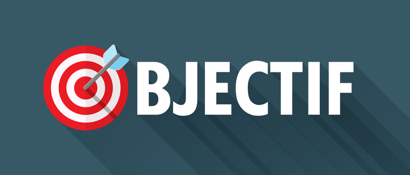 Ic&ocirc;ne Vecteur &laquo; OBJECTIF &raquo; avec cible