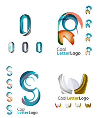 Letter business emblem collection