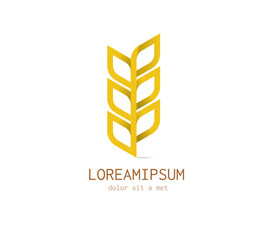 Organic product logo design vector template. Agricultural Logotype concept.
