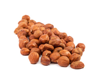 Hazelnut isolated on a white background