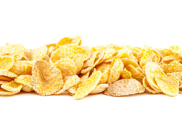 Cornflakes isolated on white background