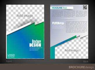 Brochure design template. Proportionally for A4 size