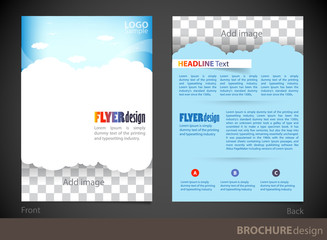 Brochure design template. Proportionally for A4 size