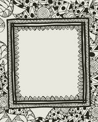 floral background with hand drawn concept