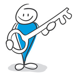 Stick Figure Series Blue