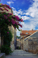 Obraz premium Medieval street in the old town of Hvar, Croatia