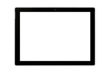 Blank tablet isolated on white.