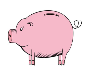Cartoon image of a piggy bank