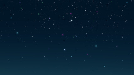 Starry night sky. Digital background raster illustration.