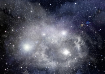 Naklejka premium galaxy in a free space