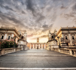 La scalinata del Campidoglio, Roma