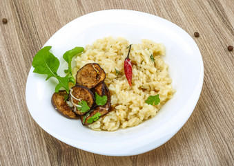 Risotto with eggplant