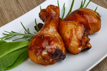 Roasted chicken legs