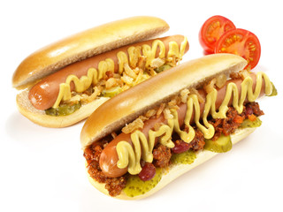 Verschiedene Hot Dogs