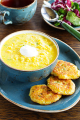 Delicious soup young corn.