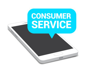 Fototapeta premium Phone Consumer Service Bubble