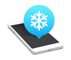 Phone Snow Icon Bubble