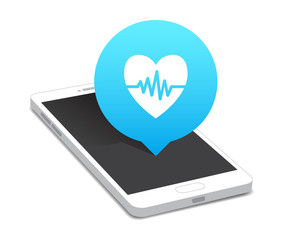Phone Heart Rate Icon Bubble