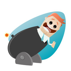 business mann mutig kanone