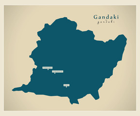 Modern Map - Gandaki NP