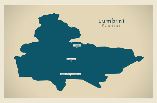 Modern Map - Lumbini NP