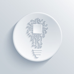 Vector  concept light bulb with circuit board