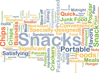 Snacks background concept
