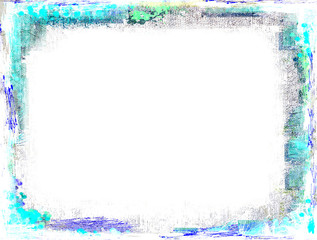 Grunge blue border background